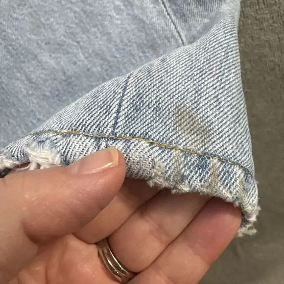 Agolde Broken Waistband Jean Womens 25 Blue Wide Leg High Rise Light Wash - Picture 9 of 11